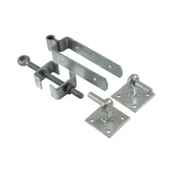 Adjustable Gate Hinge Sets With Hook On Plate | Galvanised | Timco