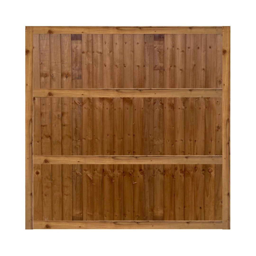 Framed Closeboard Fence Panels | Brown Treated Feather Edge | 3ft To 6ft
