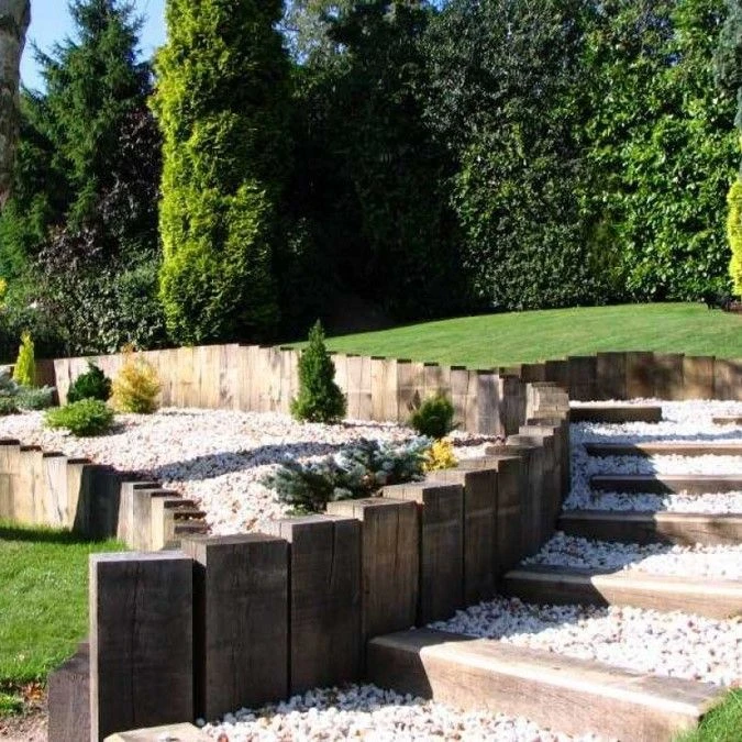 Oak Railway Sleeper | 1.2m X 200mm X 100mm - Image 4