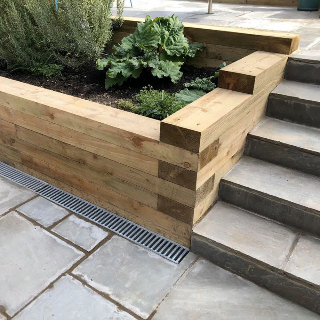 Green Treated Railway Sleeper | 3m X 200mm X 100mm - Image 3