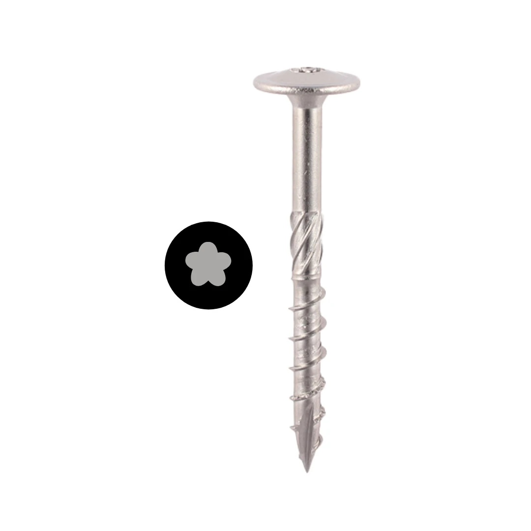 Stainless Steel Sleeper Screws | Wafer Head | Timco